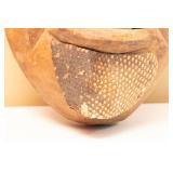 Folk Art Fish Scale Bull Hair Wooden Mask