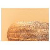 Folk Art Fish Scale Bull Hair Wooden Mask