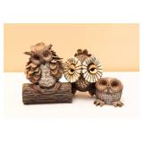 Assortment of Carved Owls