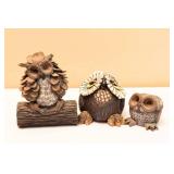 Assortment of Carved Owls