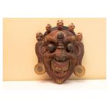 Tibetian Hand Carved Wooden Mask