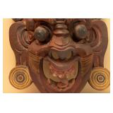 Tibetian Hand Carved Wooden Mask