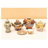 Asian Mini Jars and Tea Cup
