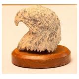 Signed Dale Hanson Sitka Alaska Carved Eagle Head