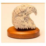 Signed Dale Hanson Sitka Alaska Carved Eagle Head