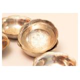 Occupied Japan Scalloped Edge Decorative Silver Bowls