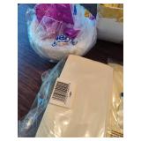 Lot of Reusable/Disposable Tablecloths & Cutlery