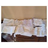 Lot of Assorted White Table Cloths & Napkins