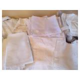 Lot of Assorted White Table Cloths & Napkins