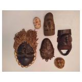 Lot of Misc Wood & Metal Small Masks
