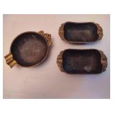 Set of Nordia Hammered Brass Ashtrays