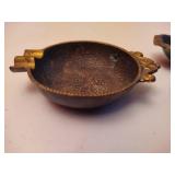 Set of Nordia Hammered Brass Ashtrays