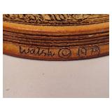 Judy Walsh Signed Stone Pottery Tree Mirror