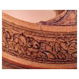 Judy Walsh Signed Stone Pottery Tree Mirror