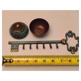 Brass Key Hook & Trinket Box