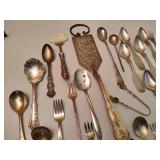 Lot of Assorted Silver Plated & Stainless Silverware