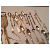 Lot of Assorted Silver Plated & Stainless Silverware