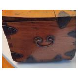 Hand Crafted Wood/Metal Hinged Chest