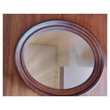 Oval Crackled Rim Gold Tone Mirror