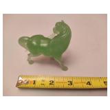 Vintage Jade Chinese Peking Glass Horse Figurine