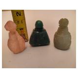 Stone Carved Asian Mini Perfume Bottles