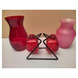 Pink & Red Vases