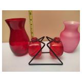 Pink & Red Vases