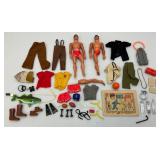 Vintage 1971 Big Jim Action Figures With Accessories