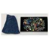 Misc. Vintage Marbles With Marble Bags