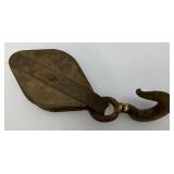 Antique 7" Metal Double Wheel Pulley Antique 7" Metal Double Wheel Pulley