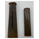 Antique Metal Wood Spitting Wedges 8" & 10" Antique Metal Wood Spitting Wedges 8" & 10"