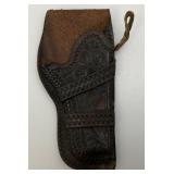 Misc. Vintage Leather Pistol Holsters And One Belt Misc. Vintage Leather Pistol Holsters And One Belt