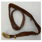 Misc. Vintage Leather Pistol Holsters And One Belt Misc. Vintage Leather Pistol Holsters And One Belt