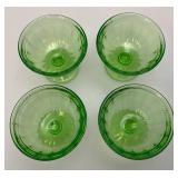 Vintage Uranium Glass Sherbert Cups Vintage Uranium Glass Sherbert Cups