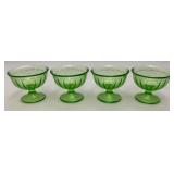 Vintage Uranium Glass Sherbert Cups Vintage Uranium Glass Sherbert Cups