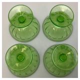 Vintage Uranium Glass Sherbert Cups Vintage Uranium Glass Sherbert Cups