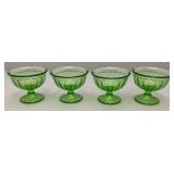 Vintage Uranium Glass Sherbert Cups Vintage Uranium Glass Sherbert Cups