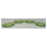 Vintage Uranium Glass 6" Plates Vintage Uranium Glass 6" Plates