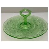 Vintage Uranium Glass 11 1/2" Server Dish Vintage Uranium Glass 11 1/2" Server Dish