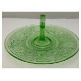 Vintage Uranium Glass 11 1/2" Server Dish Vintage Uranium Glass 11 1/2" Server Dish