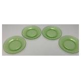 Vintage Uranium Glass 8 3/8" Plates Vintage Uranium Glass 8 3/8" Plates