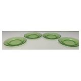 Vintage Uranium Glass 8 3/8" Plates Vintage Uranium Glass 8 3/8" Plates