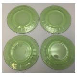 Vintage Uranium Glass 8 3/8" Plates Vintage Uranium Glass 8 3/8" Plates