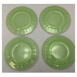 Vintage Uranium Glass 8 3/8" Plates Vintage Uranium Glass 8 3/8" Plates