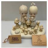 Vintage Precious Moments Items Including  "The Good Lord Has Blessed Us Tenfold" Puppies & Dogs With Box And More Vintage Precious Moments Items Including  "The Good Lord Has Blessed Us Tenfold" Puppies & Dogs With Box And More