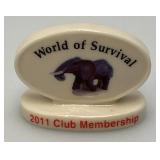 Vintage WADE "World Of Survival" Miniature Elephant Figurine New In Original Box