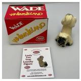 Vintage WADE 10 Year Member Piece Miniature Dog Figurine New In Original Box