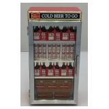 Vintage Miniature BUDWIESER Beer Cooler Bank With Pull-Out Bottle Opener