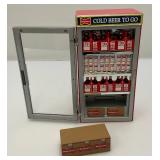 Vintage Miniature BUDWIESER Beer Cooler Bank With Pull-Out Bottle Opener