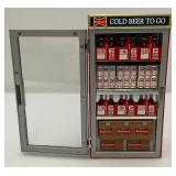 Vintage Miniature BUDWIESER Beer Cooler Bank With Pull-Out Bottle Opener